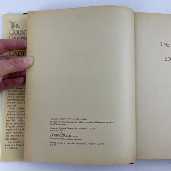 The Country Diary of an Edwardian Lady by Holden Edith Hardcover 1977 DJ 1st Ed - Picture 11 of 16